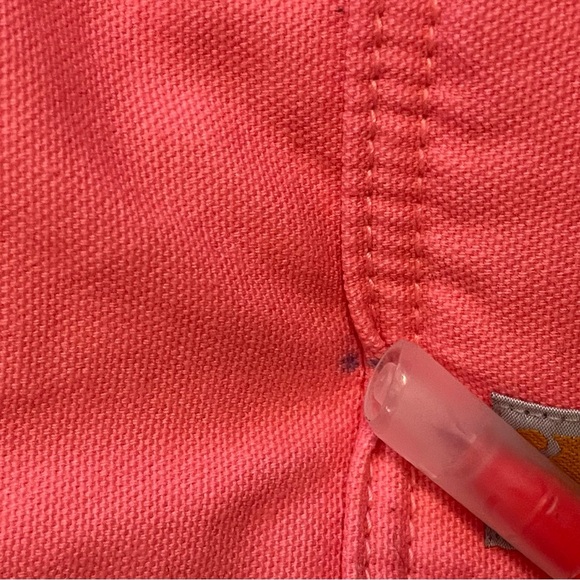 Carhartt Youth M 10-12 Coat Duck Canvas Girls Sherpa Lined Hooded Jacket Pink - Picture 10 of 13